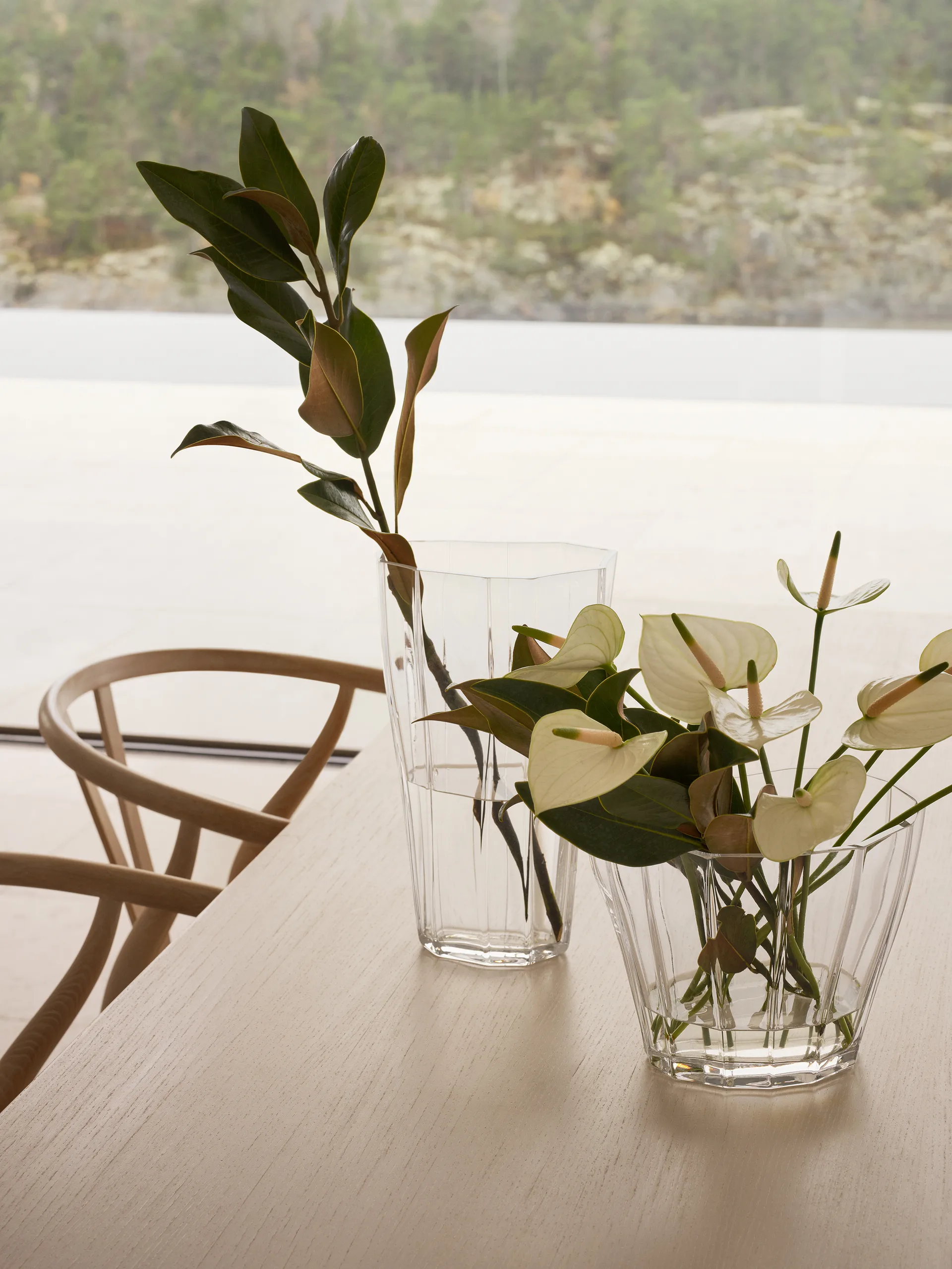 Reed vas 30 cm, Klar Orrefors