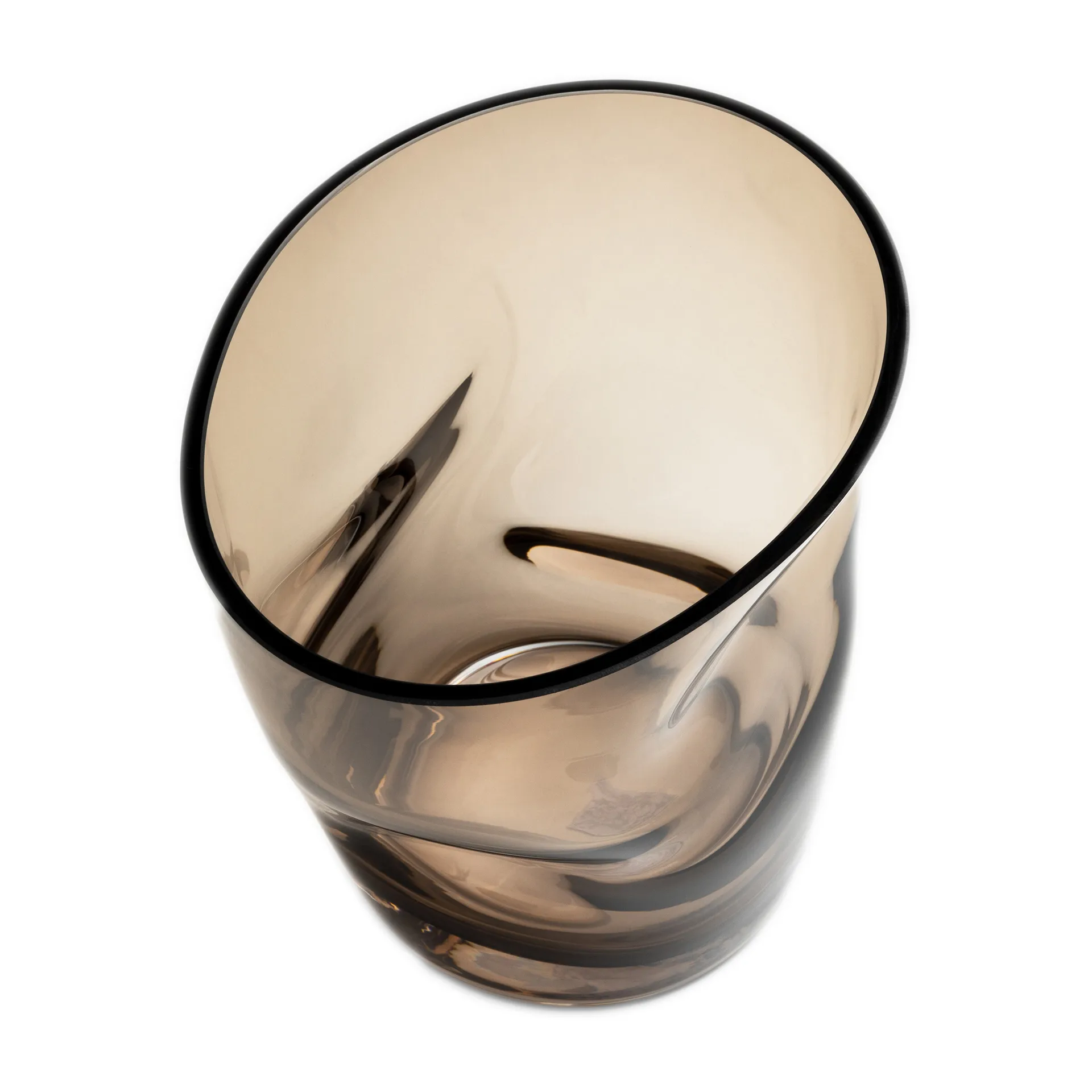 Squeeze tulpanvas 18 cm, Brun Orrefors