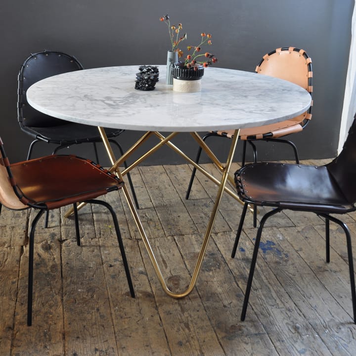 Big O Table matbord, marmor indio, mässingsstativ OX Denmarq