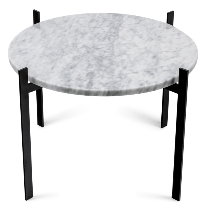 Single Deck sidobord 57x57 cm, Matt vit marmor-svart OX Denmarq
