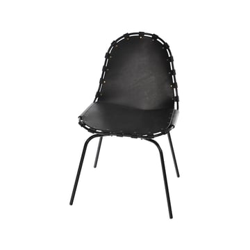 OX Denmarq Stretch stol läder svart svart stativ