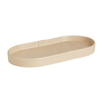 Läs mer om OYOY Aki bricka oval 18x34 cm Beige