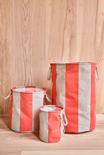 Kara förvaringskorg small Ø18x22 cm 2-pack - Cherry Red - OYOY