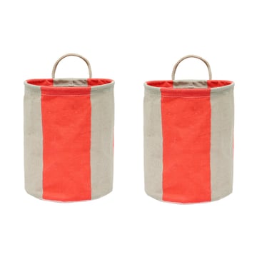 OYOY Kara förvaringskorg small 22xØ18 cm 2-pack Cherry Red
