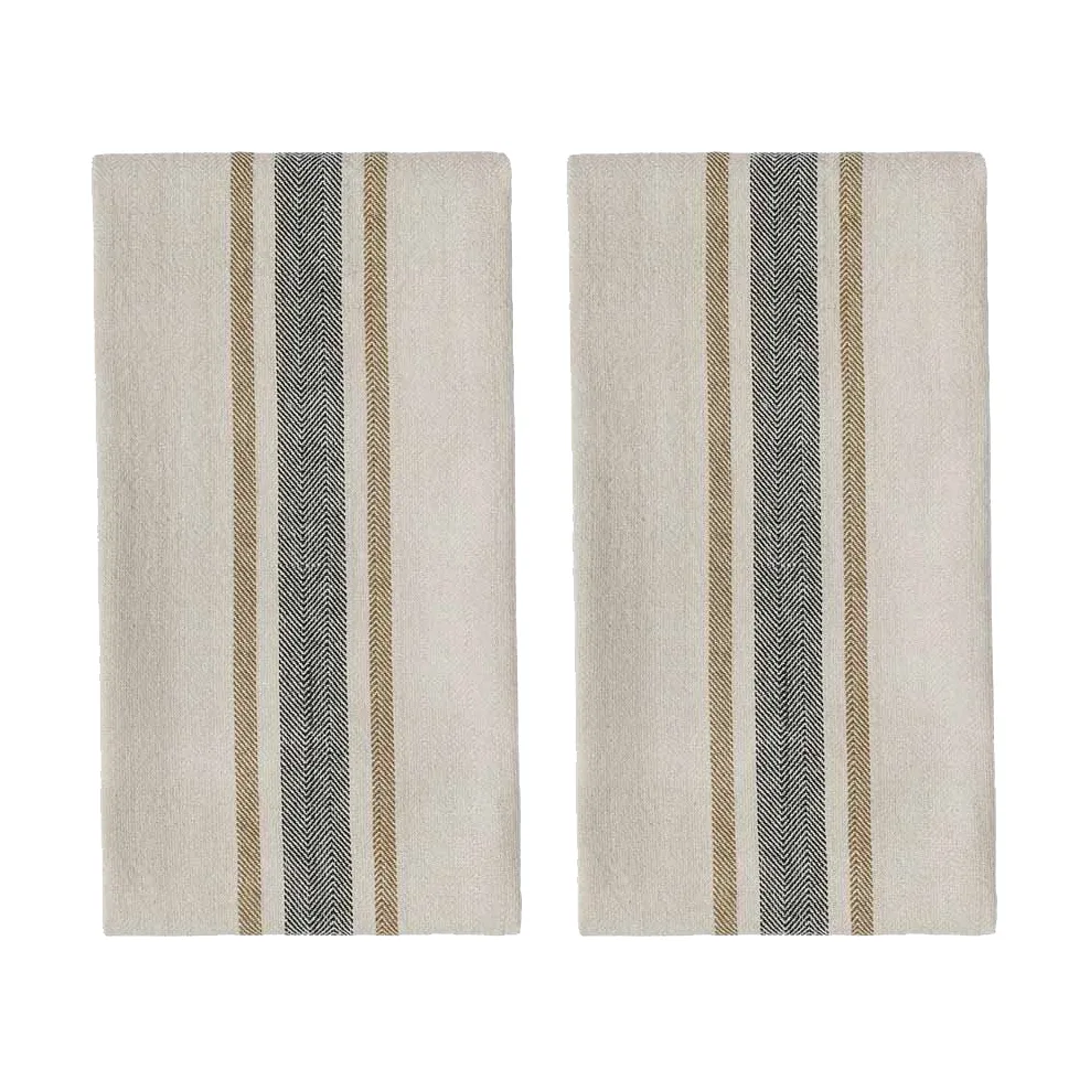 Alternativ bild 0 för OYOY Linu kökshandduk 2-pack, svart