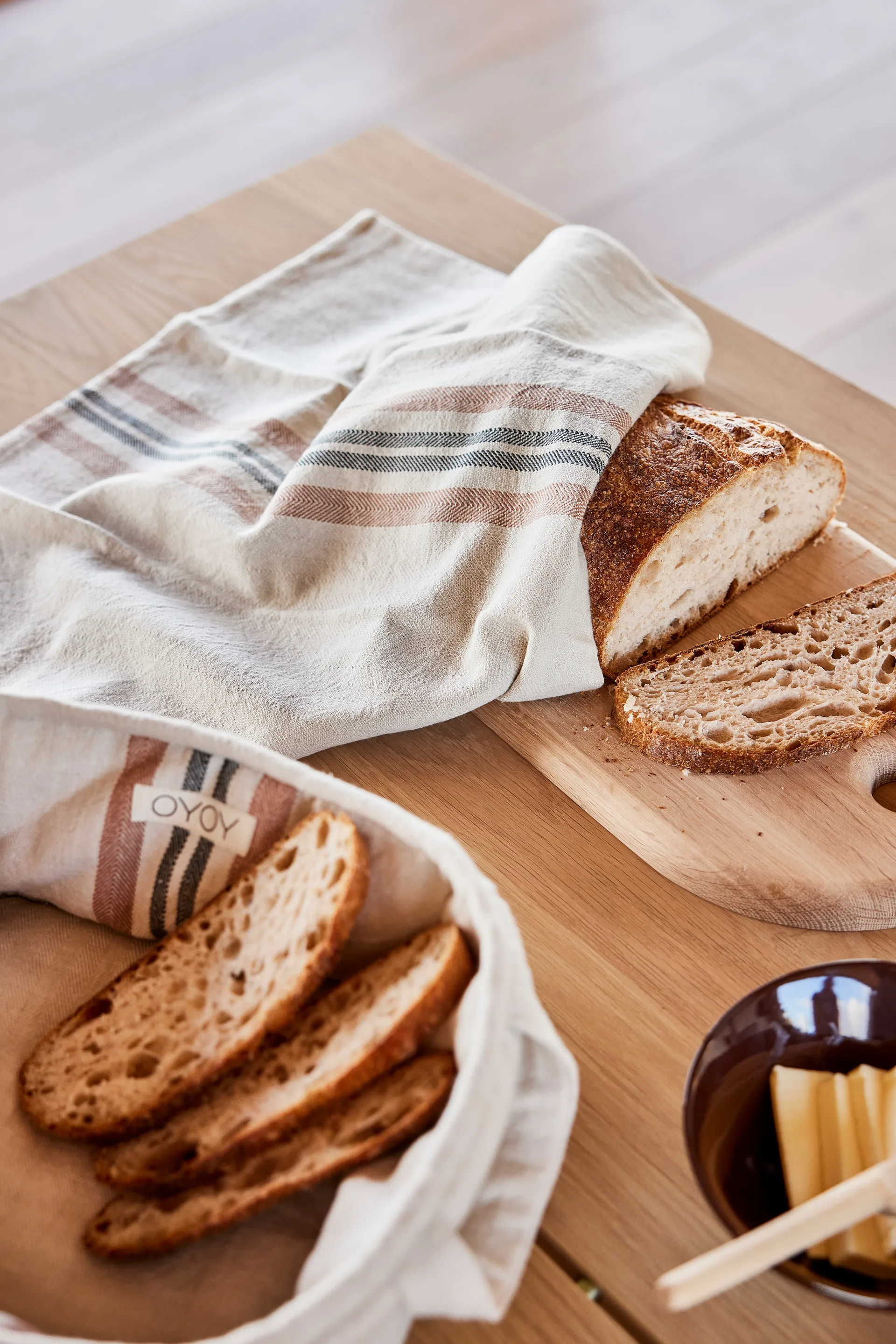 Linu kökshandduk 2-pack, Caramel OYOY