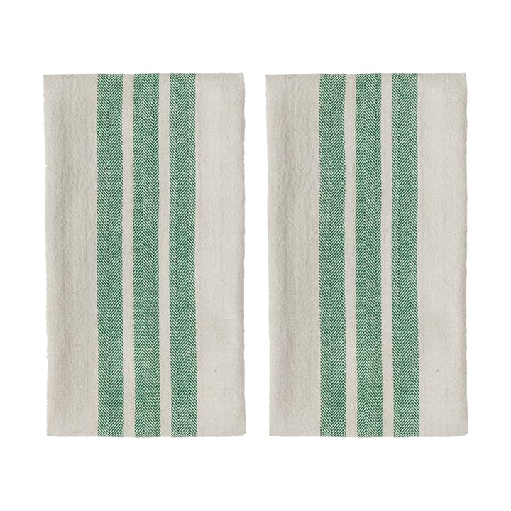 Linu kökshandduk 2-pack - Green - OYOY