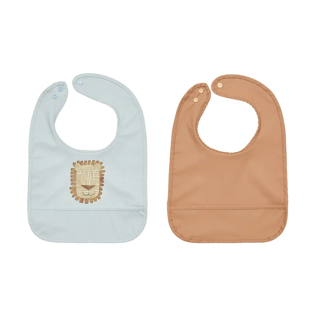 OYOY Lobo Lion haklapp 2 delar Caramel-ice Blue