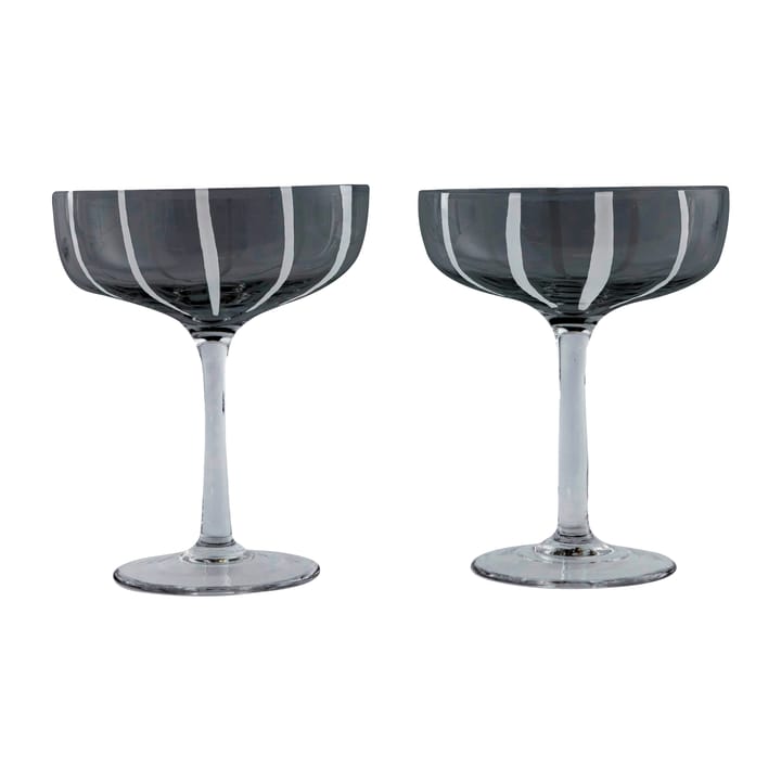 Mizu coupe champagneglas 2-pack, Grey-white OYOY