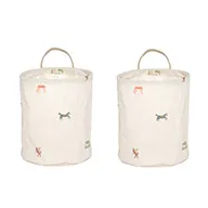 Moira förvaringskorg small Ø18x22 cm 2 delar - Multi - OYOY