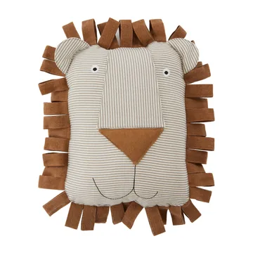 OYOY denim djurkudde - Lobo Lion, caramel - OYOY