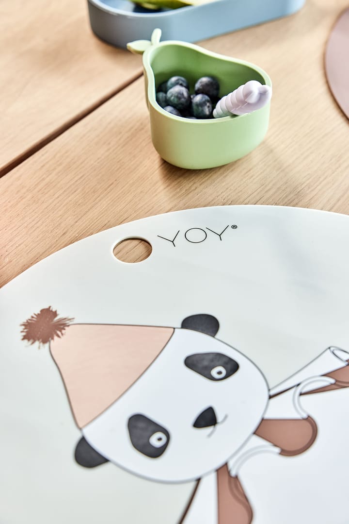 Panda Pompom bordstablett Ø39 cm, Offwhite OYOY