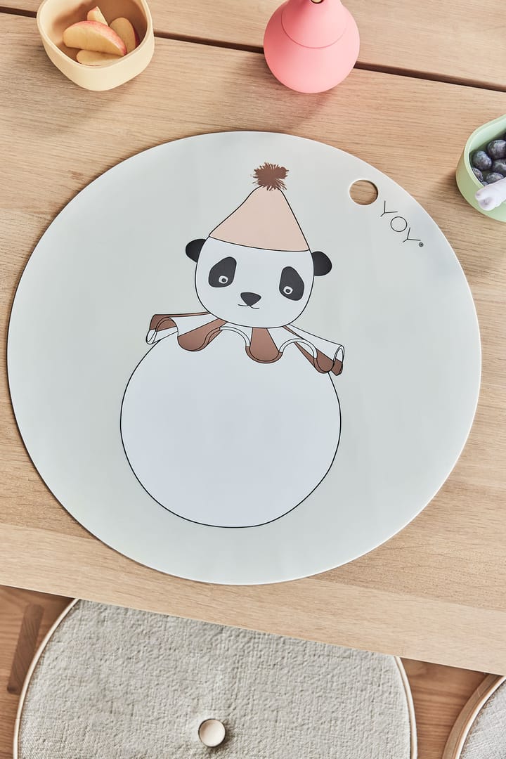 Panda Pompom bordstablett Ø39 cm, Offwhite OYOY