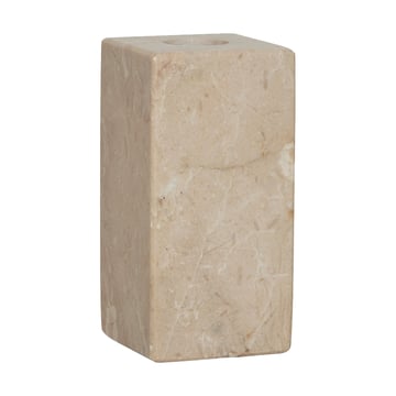 Produktfoto för OYOY LIVING - Savi Square Marble Candleholder - Ljusstake - Beige - high - H:10 x L:5 x W:5 cm