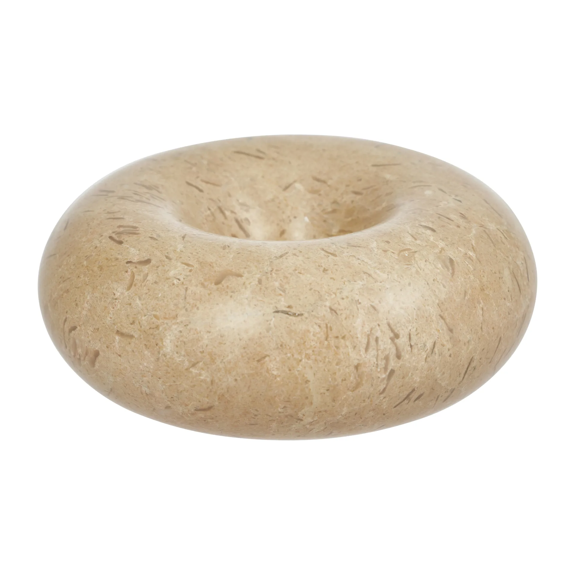 Savi marmor ljusstake small 4 cm, Beige OYOY