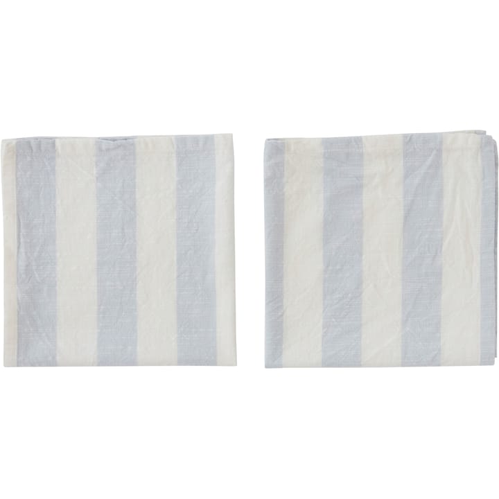 Striped servett 45x45 cm 2-pack, Ice Blue OYOY