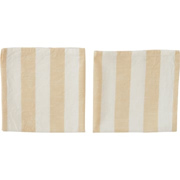 OYOY Striped servett 45×45 cm 2-pack Vanilla