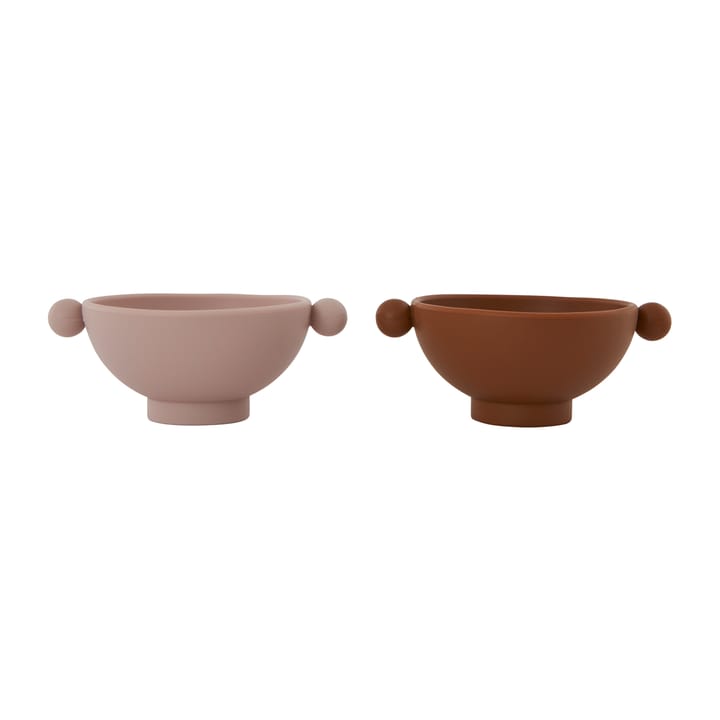 Tiny Inka skål Ø11 cm 2-pack, Caramel-rose OYOY