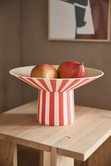 Toppu centerpiece hög Ø30x17 cm - Red-peach - OYOY