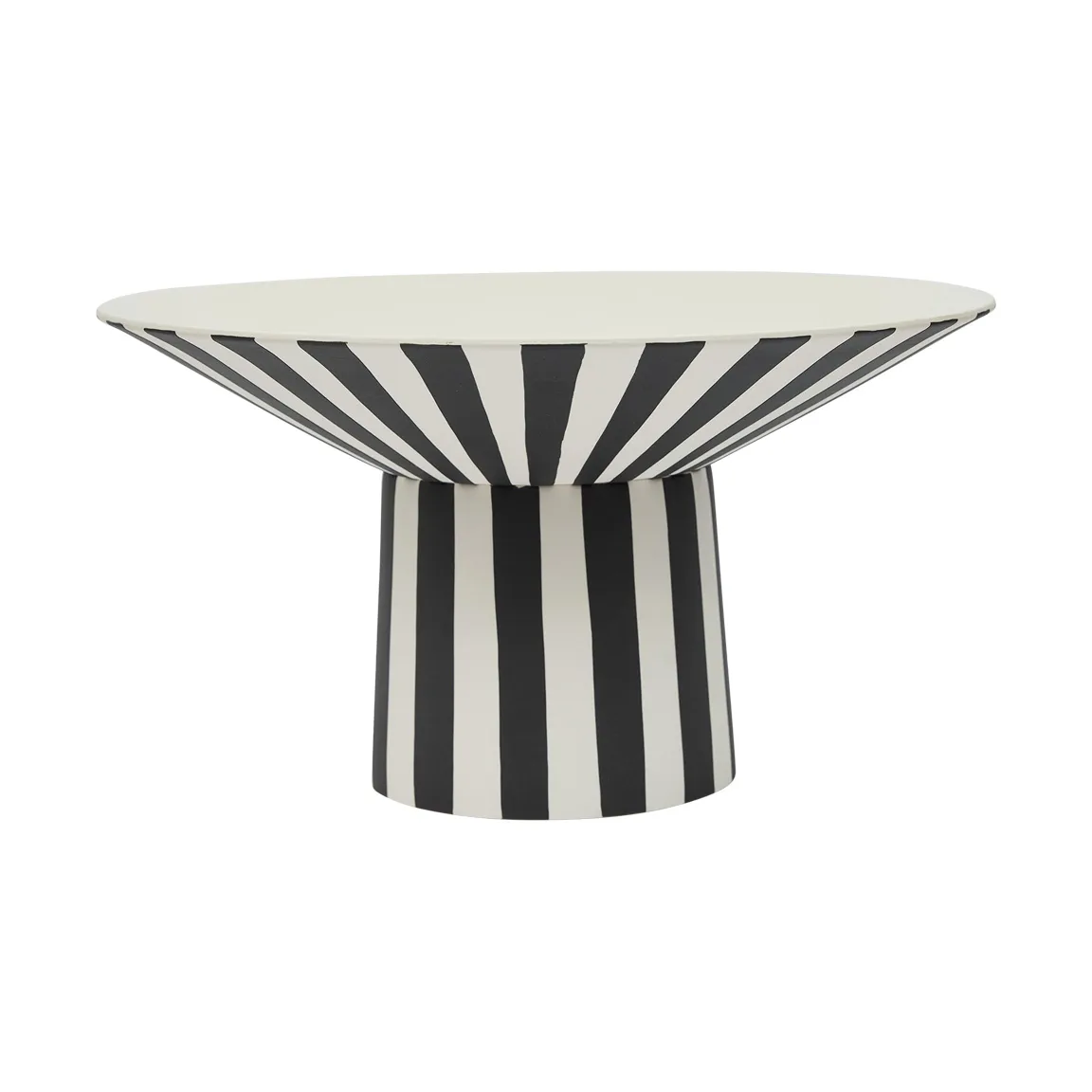 OYOY Toppu centerpiece hög Ø30x17 cm White-black