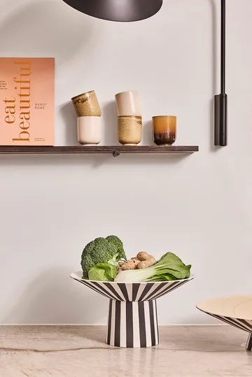 Toppu centerpiece hög Ø30x17 cm - White-black - OYOY