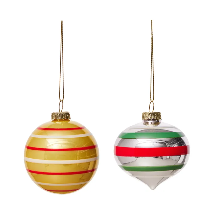 Vintage christmas glass ball No. 3 julkula 2 delar, Multi OYOY