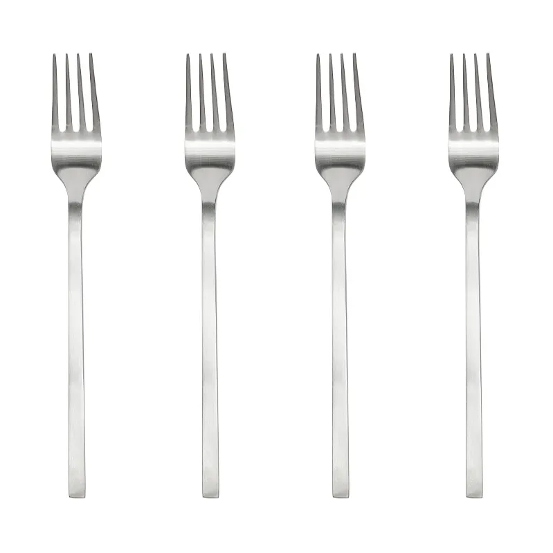 oyoy yuka gaffel 4-pack brushed steel