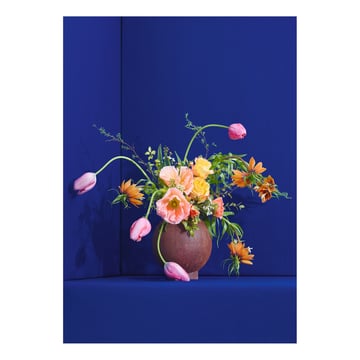 Paper Collective Blomst 01 Blue poster 50×70 cm