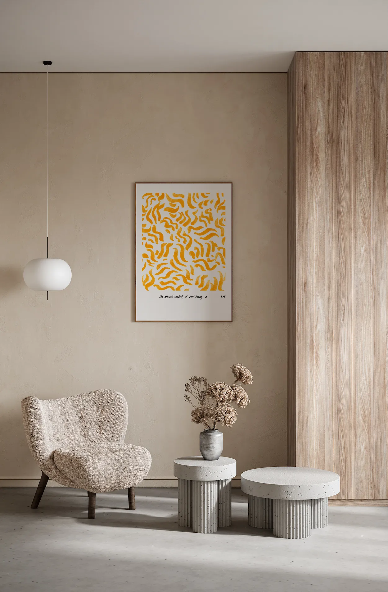 Comfort - Yellow poster, 30x40 cm Paper Collective