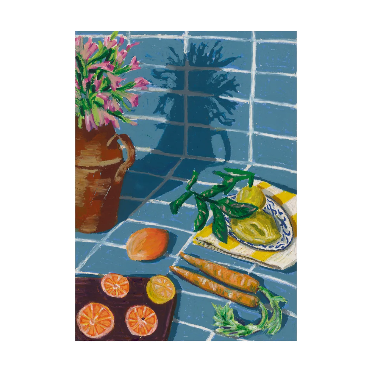 Paper Collective Composition in Blue poster 30×40 cm