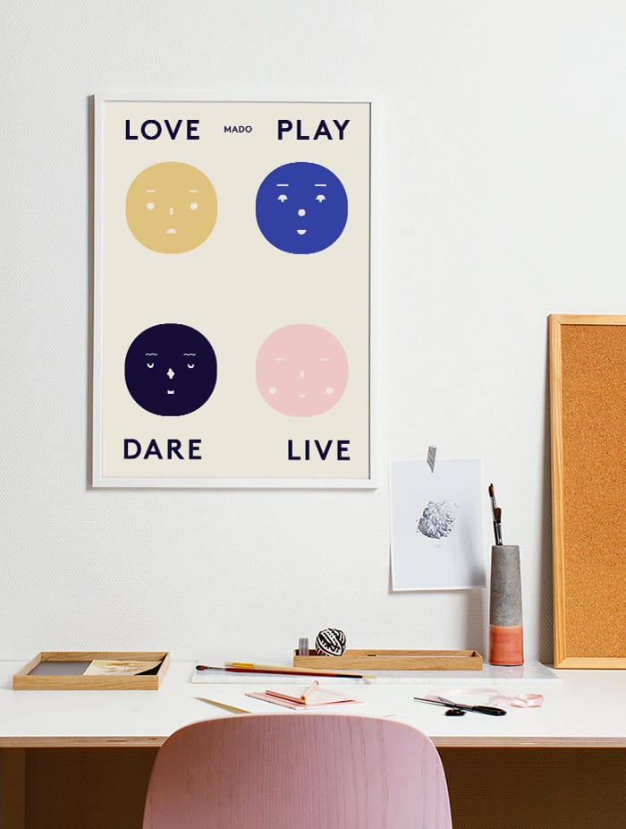 Four Feelings poster, 50x70 cm Paper Collective