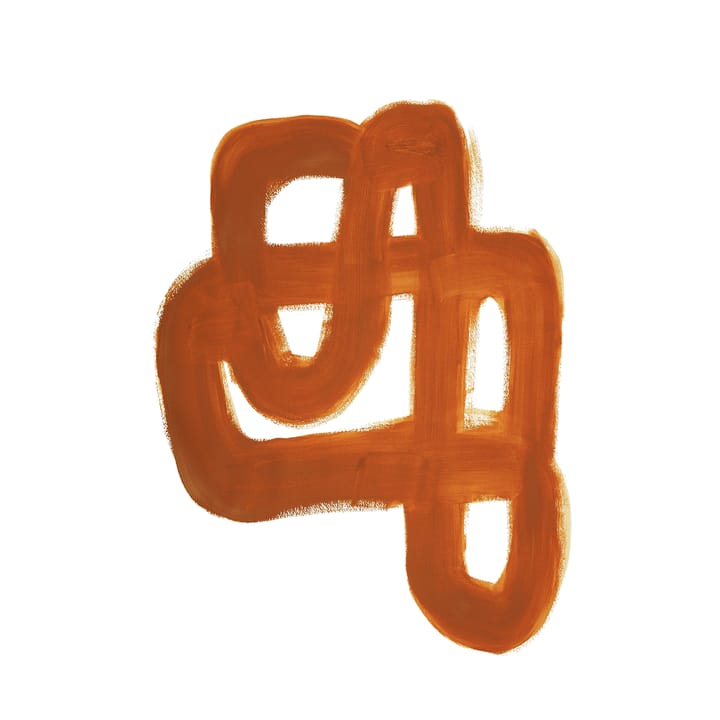 Orange Brush poster, 50x70 cm Paper Collective
