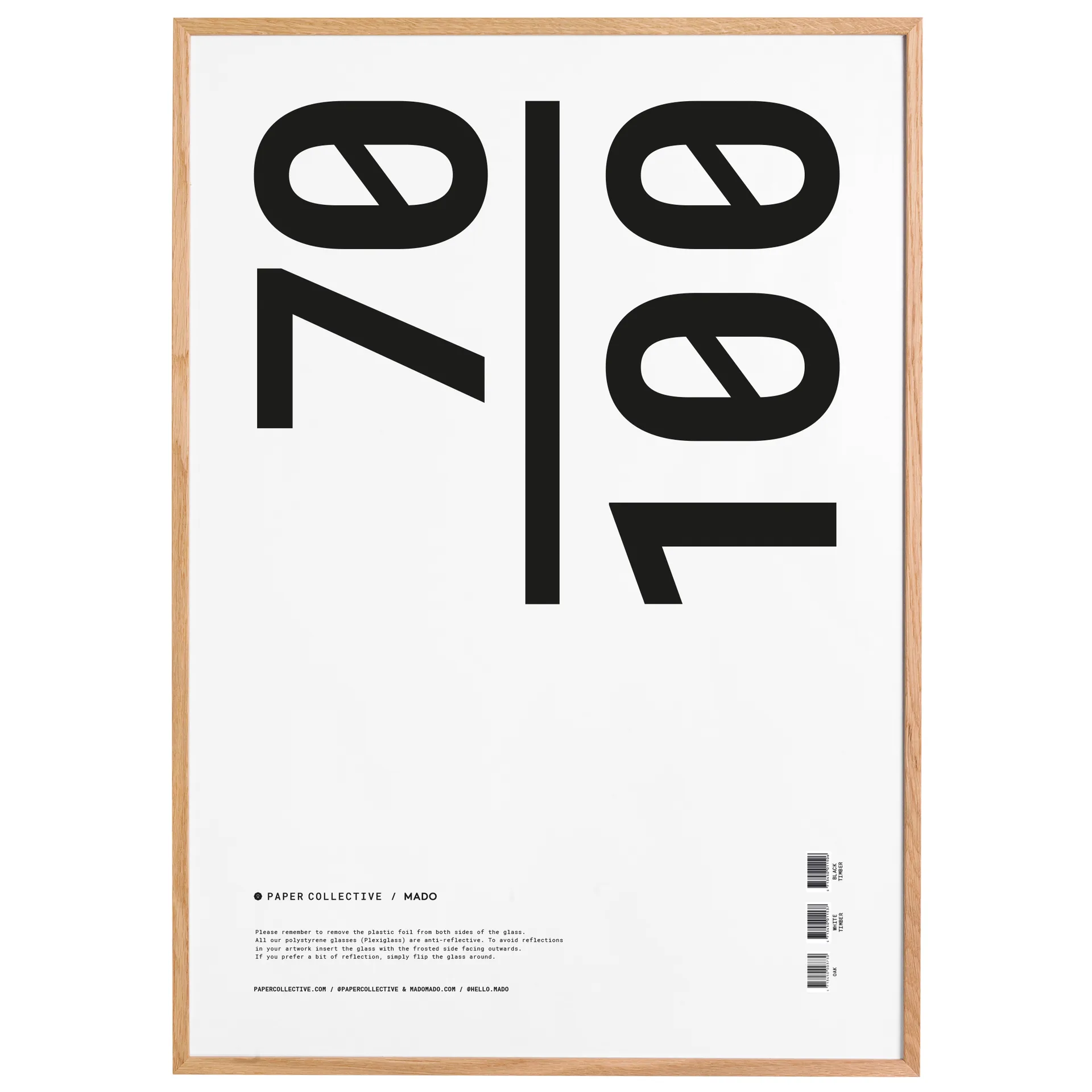 Paper Collective ram plexiglas-ek, 70x100 cm Paper Collective