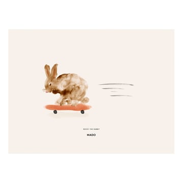 Paper Collective Rocky the Rabbit poster 30×40 cm