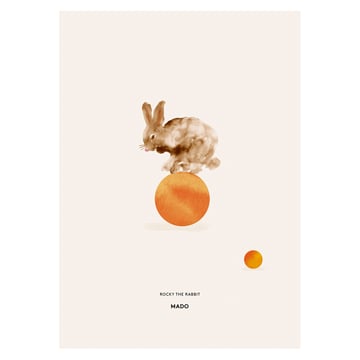 Paper Collective Rocky the Rabbit poster 50×70 cm
