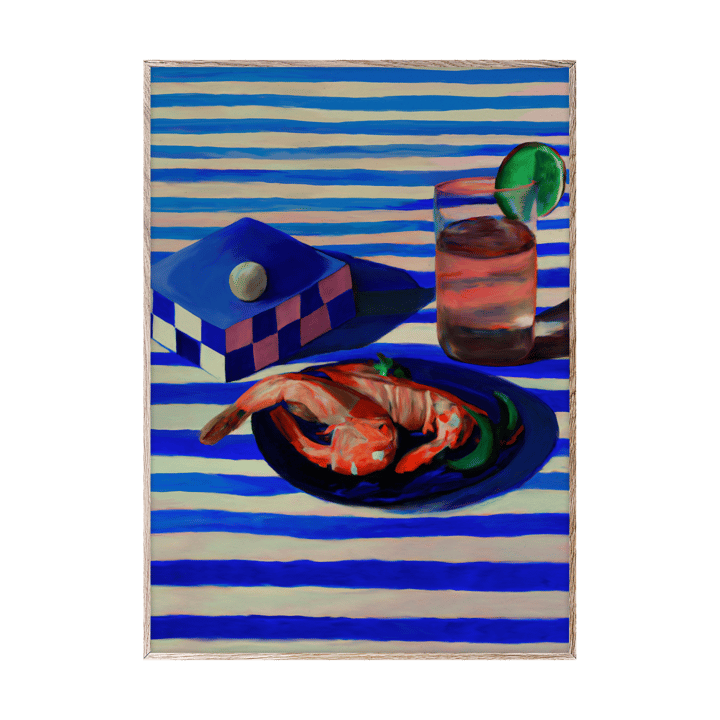 Shrimp & Stripes poster, 30x40 cm Paper Collective