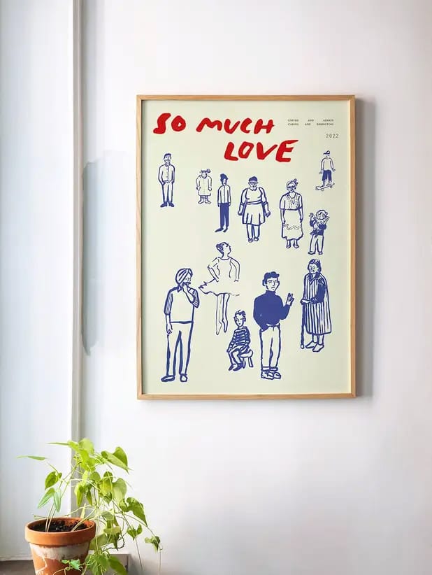 So Much Love poster, 30x40 cm Paper Collective