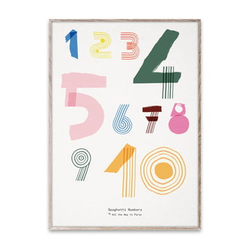 Paper Collective Spaghetti Numbers poster 50×70 cm