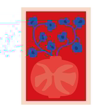 Paper Collective The Red Vase poster 30×40 cm