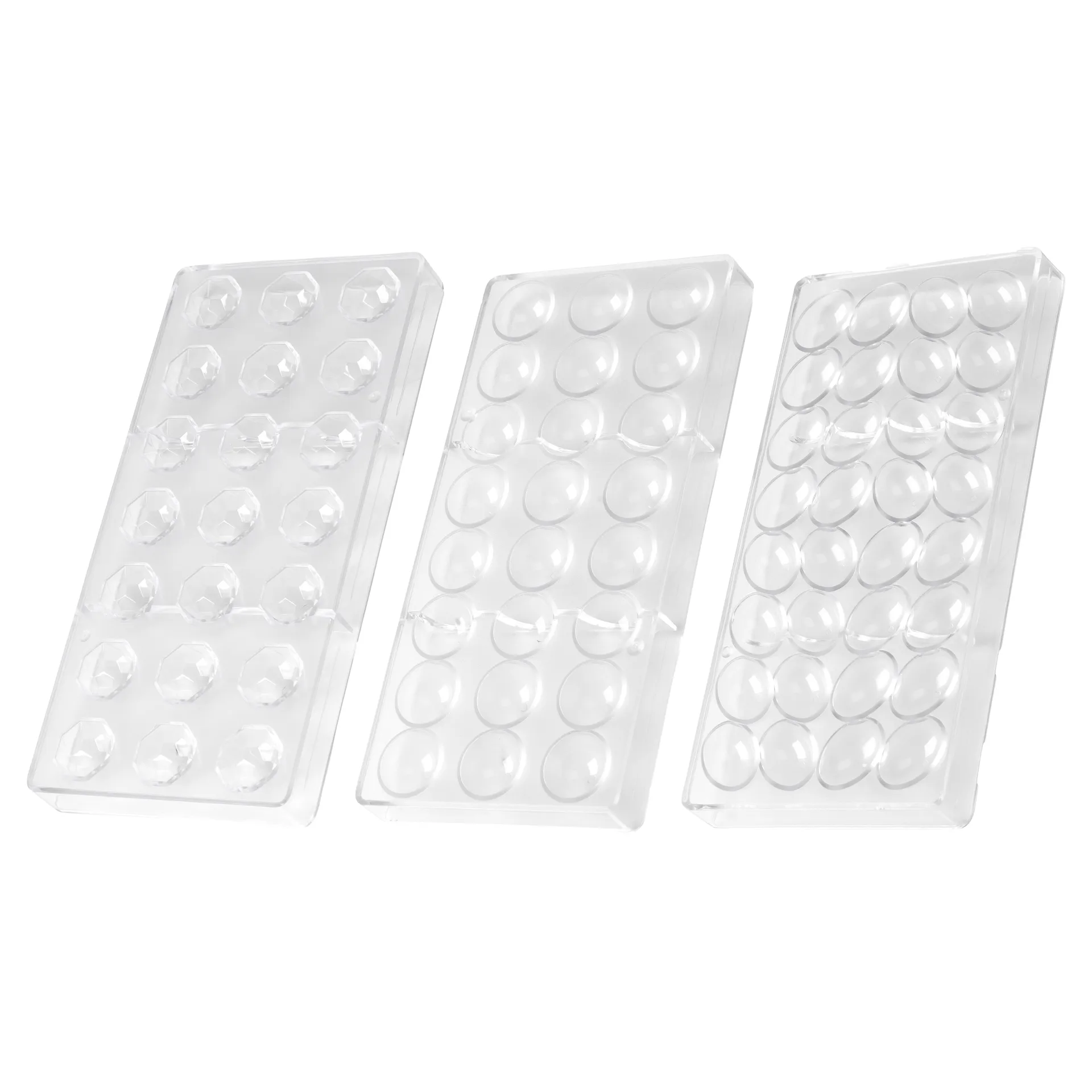 Chokladformset diamant/rund/ägg 3 st, Klar Patisse