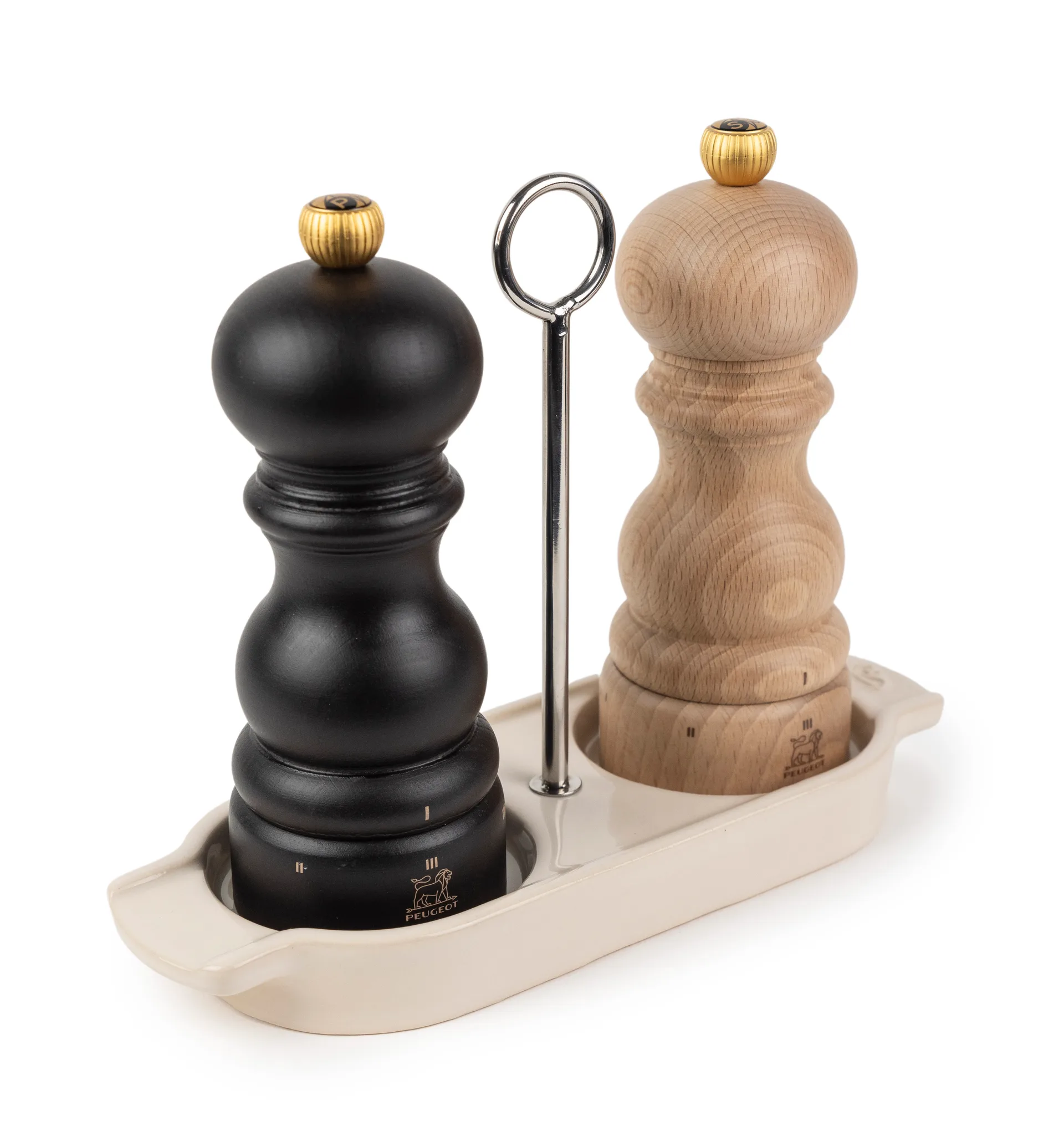 Linea kryddkvarnsställ med handtag, Ecru Peugeot