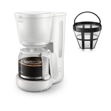 3000 series kaffebryggare HD7411/00 1,25 L - White - Philips