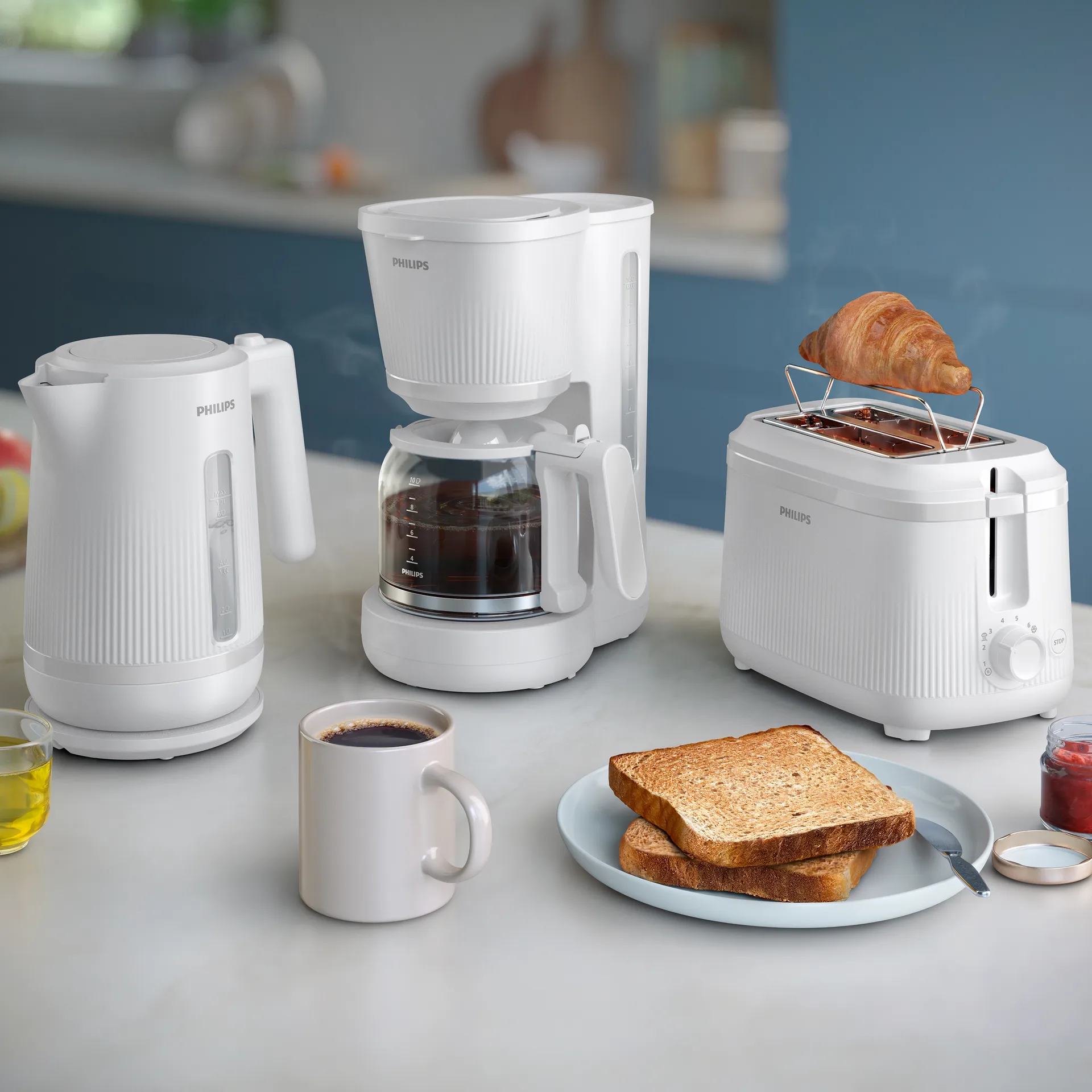 3000 series kaffebryggare HD7411/00 1,25 L, White Philips