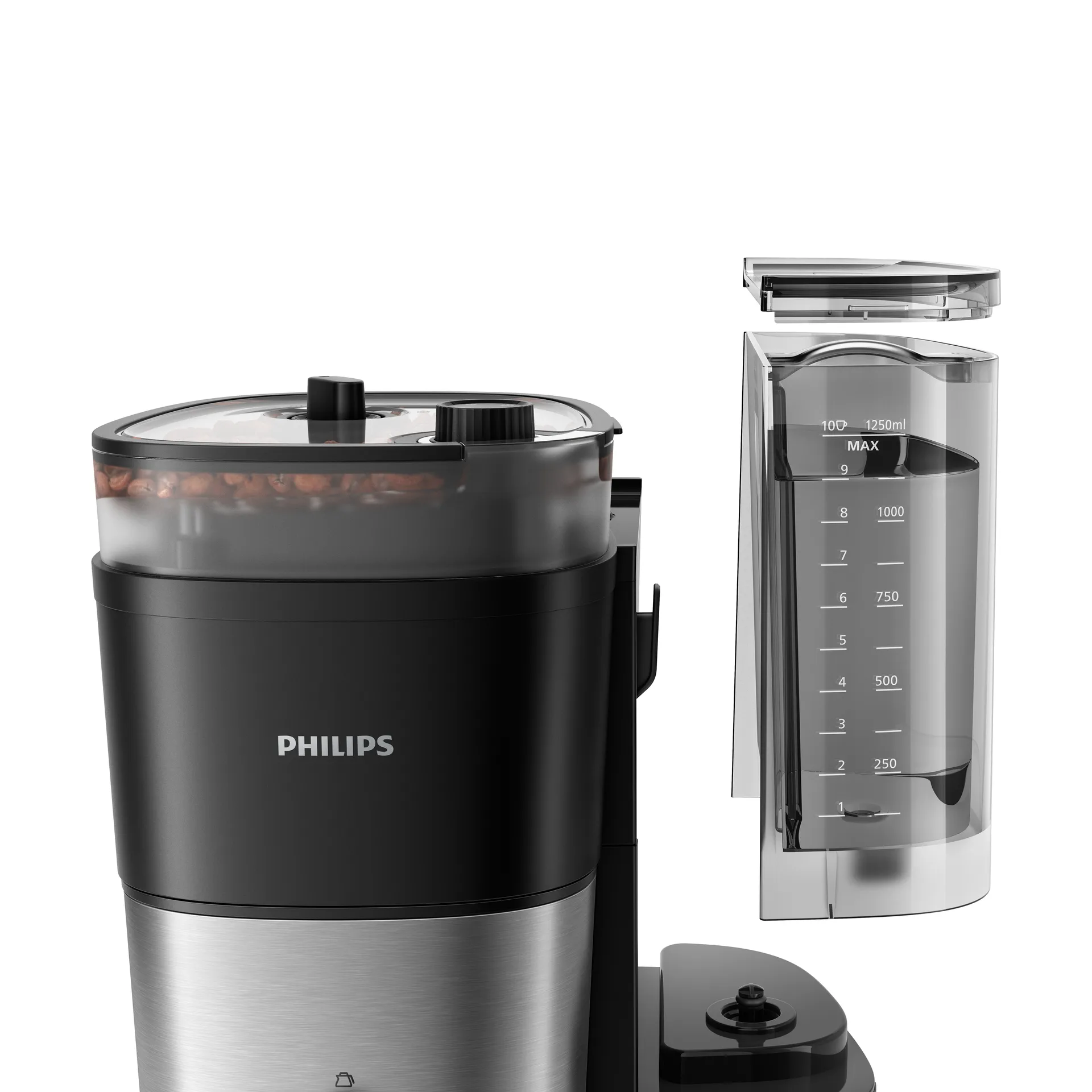 Philips kaffebryggare med kvarn HD7888/01 1,25 L, Black Philips