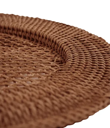 Classic Rattan bordstablett - Dark Brown, 33 cm - Pick a Poppy