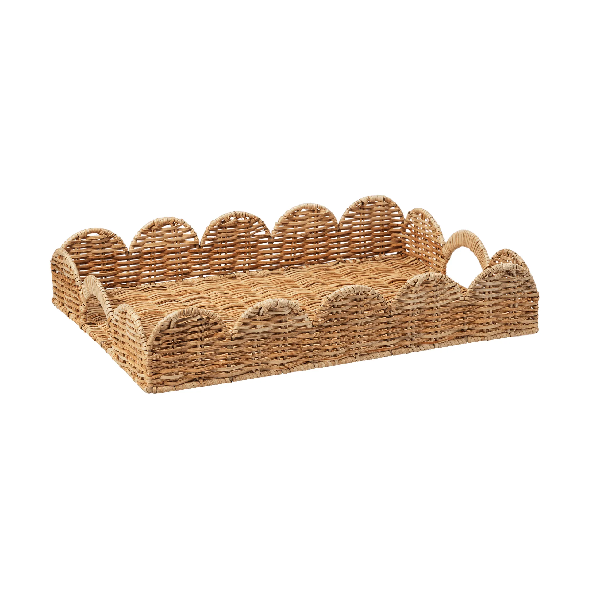 Classic Scallop bricka, Natural, 30x40 cm Pick a Poppy