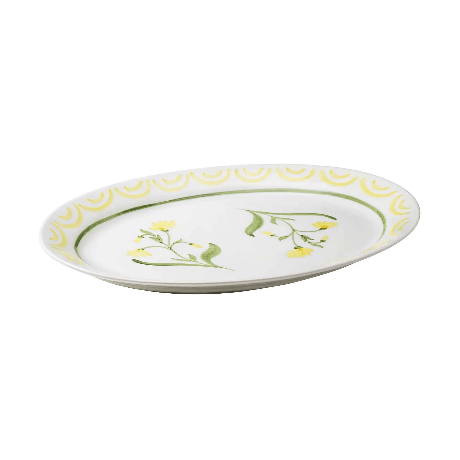 Cottage Flower serveringsfat, Yellow, 32 cm Pick a Poppy