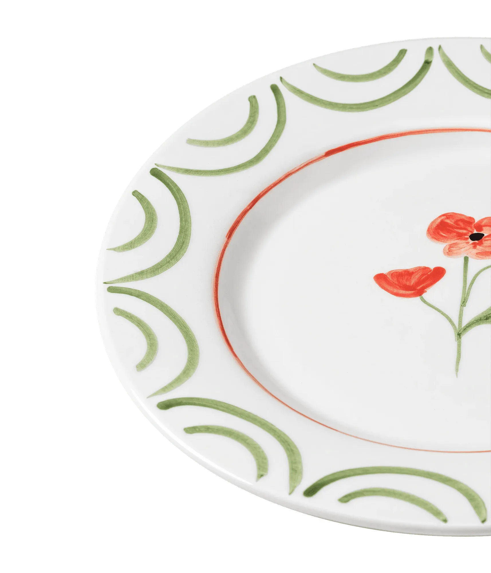 Cottage Flower tallrik, Poppy Red, 28 cm Pick a Poppy