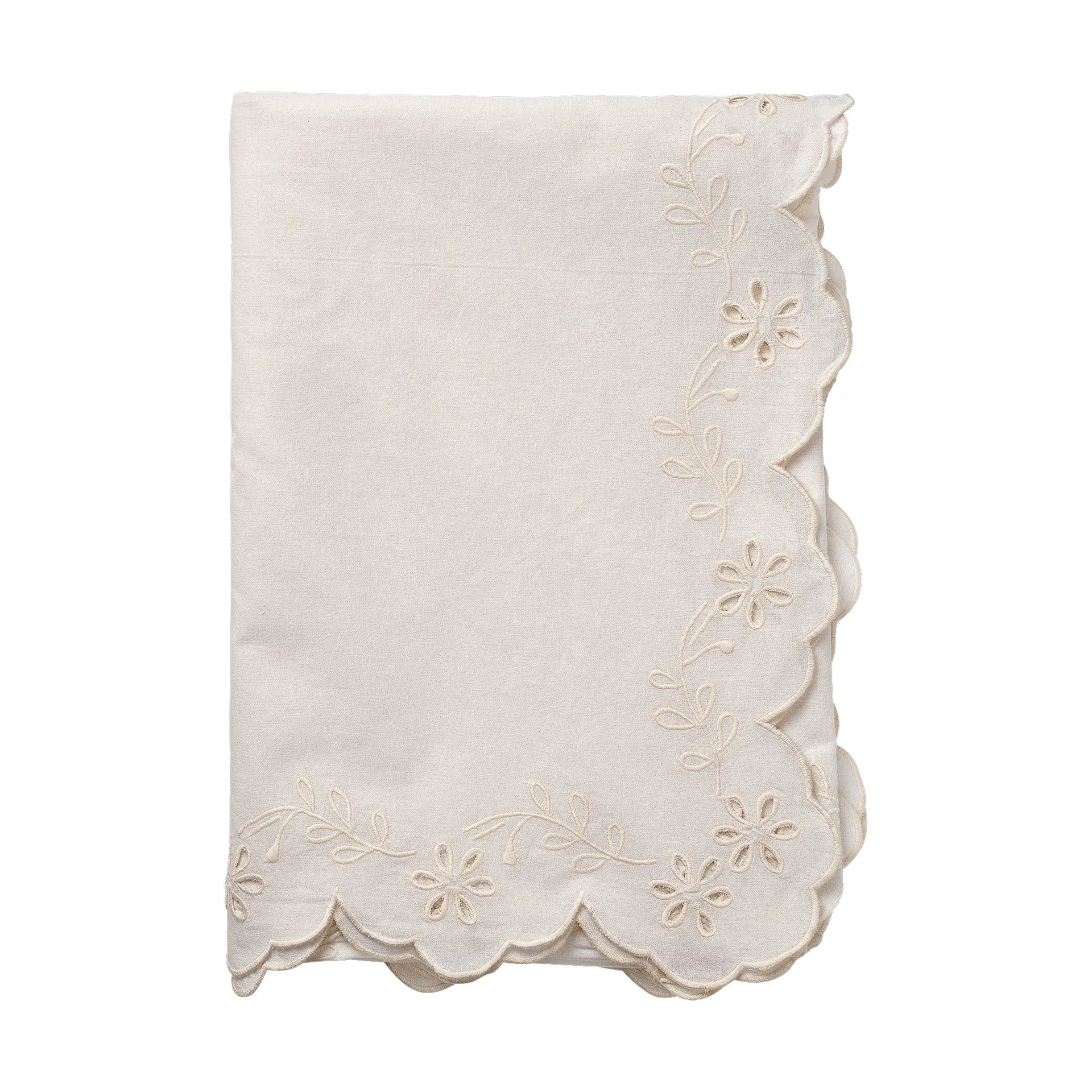 Lace bordsduk, Offwhite, 180x250 cm Pick a Poppy