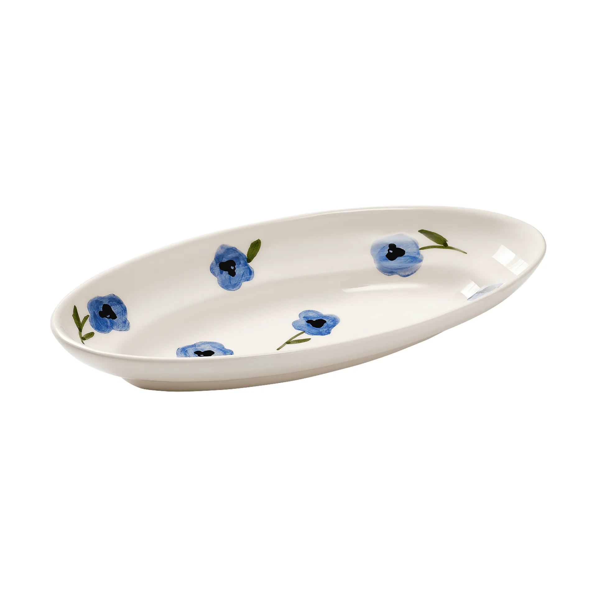 Madelen Möllard Pansy serveringsfat, Blue, Small, 22,5 cm Pick a Poppy